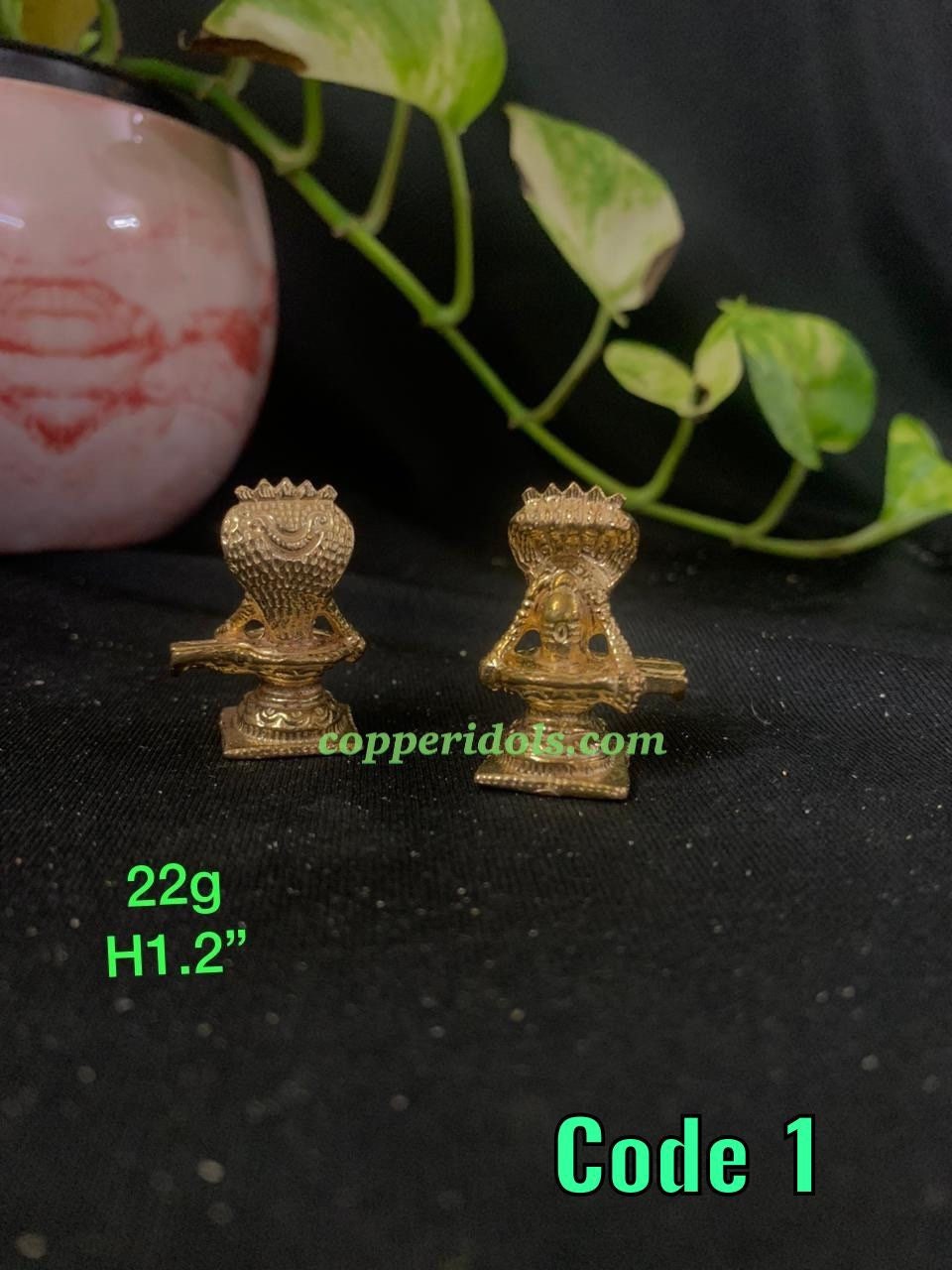 Prasiddh copper idols presents panchaloha idol of shivalinga with shesha