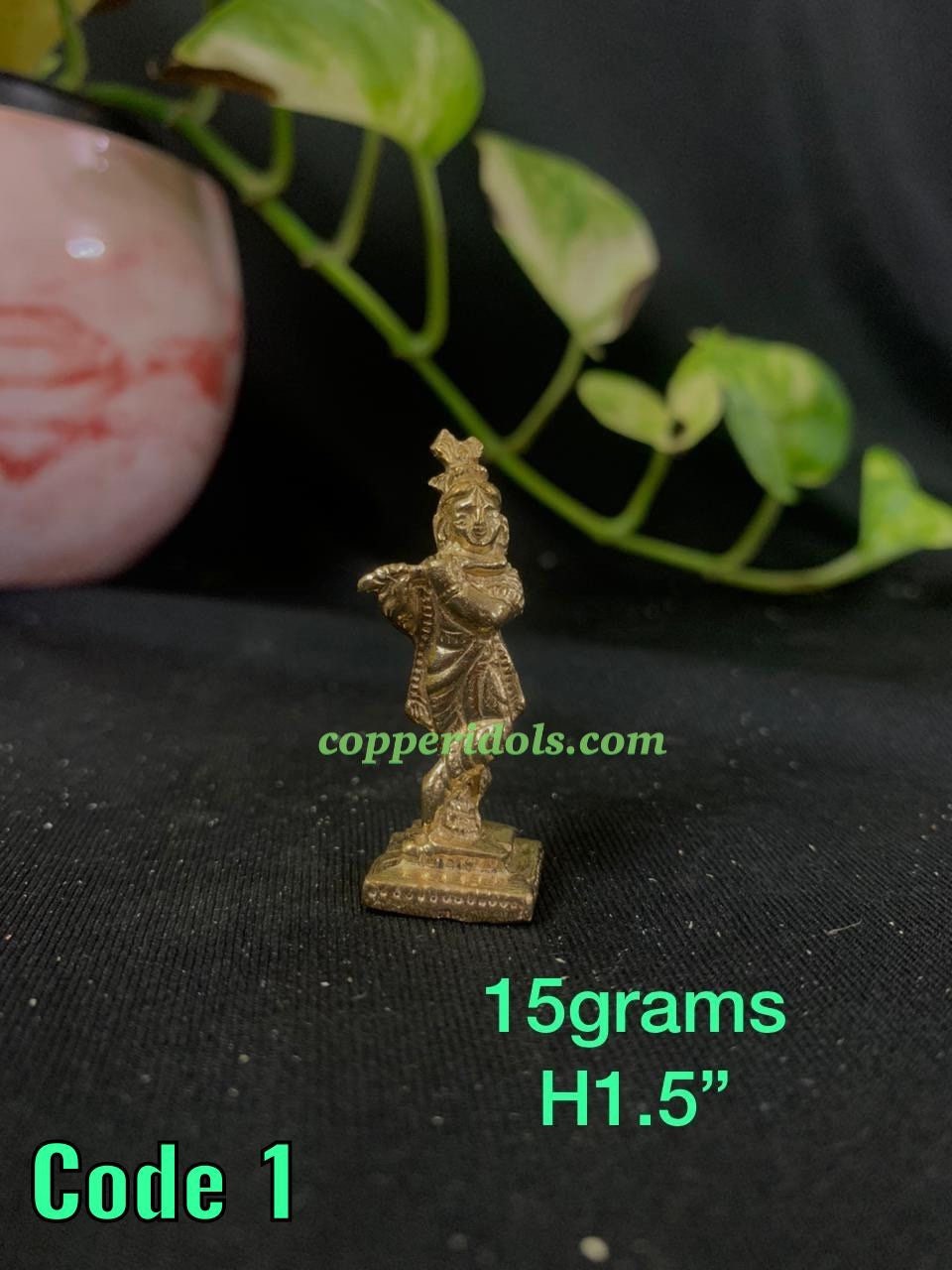 Prasiddh copper idols presents panchaloha idol of flueting krishna