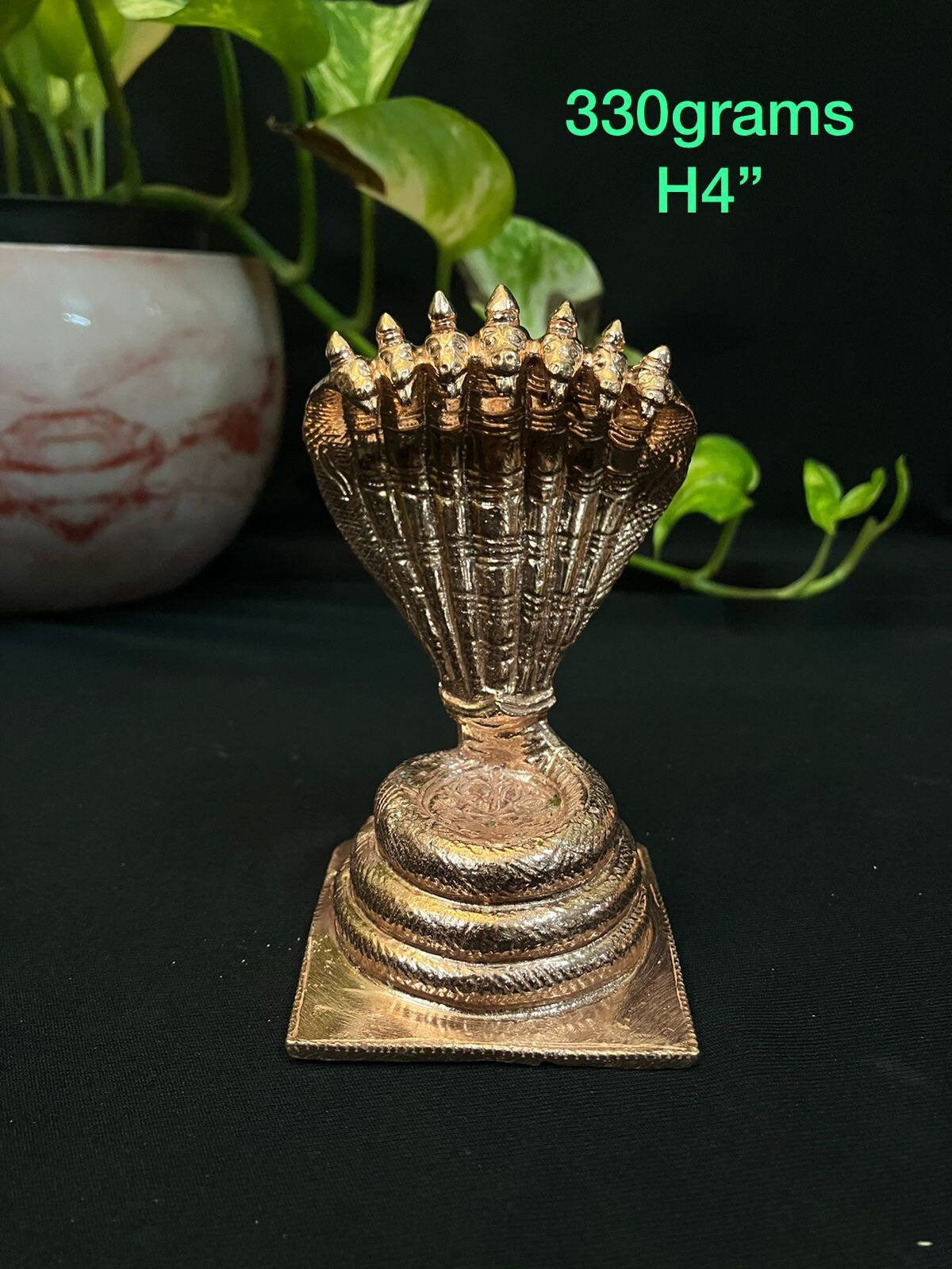 Prasiddh copper idols presents Copper idol of Saligrama Shalaigrama peeta Shesha peefa