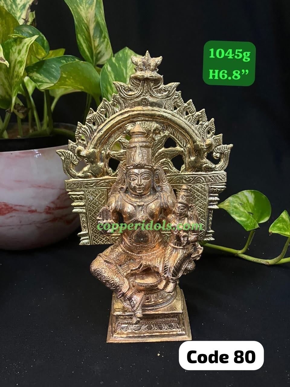 Prasiddh copper idols presents panchaloha idol of pattabirama / rama sita