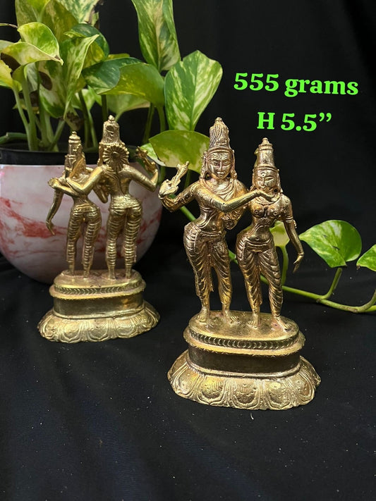 Prasiddh copper idols presents panchaloha idol of umamaheshwara / shiva parvati