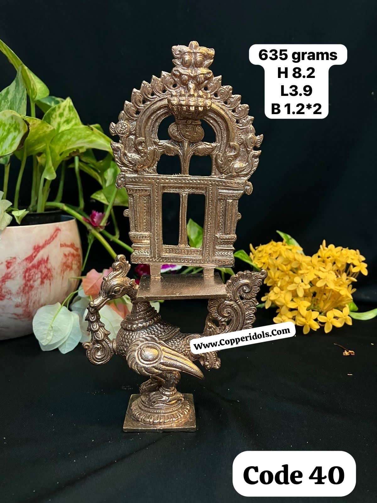 Prasiddh copper idols present copper idol of anna pakshi Vahana with prabhavali