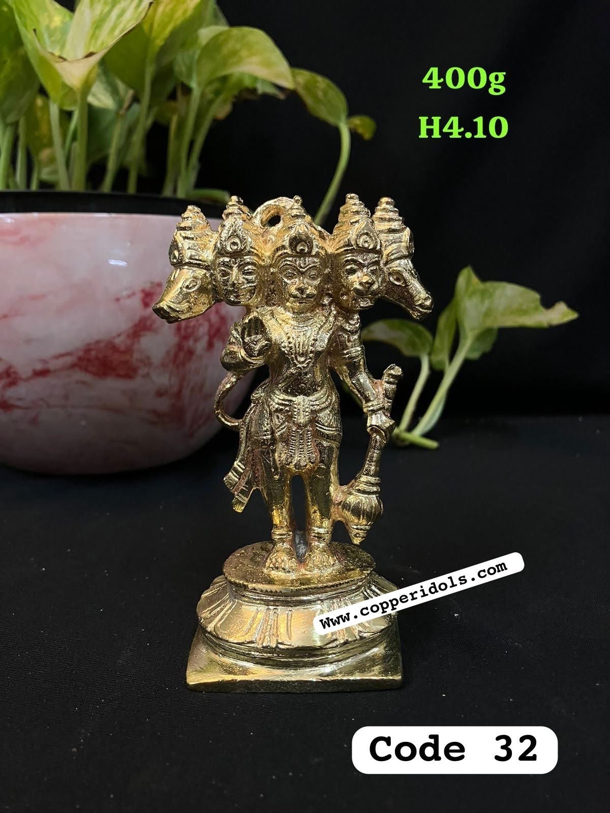 Prasiddh copper idols presents panchaloha idol of panchamukhi hanuman