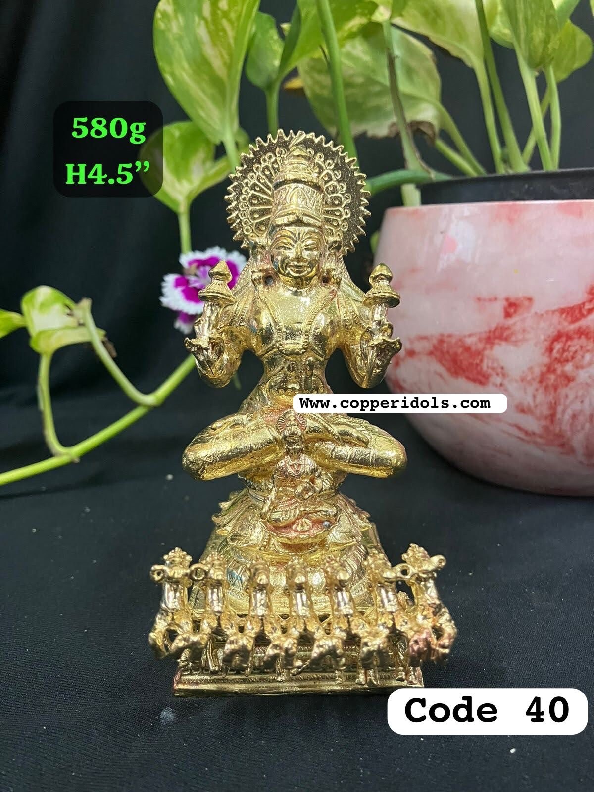 prasiddh copper idols present panchaloha idol of suryanarayana