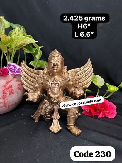 Prasiddh copper idols presents panchaloha idol of garuda vahana