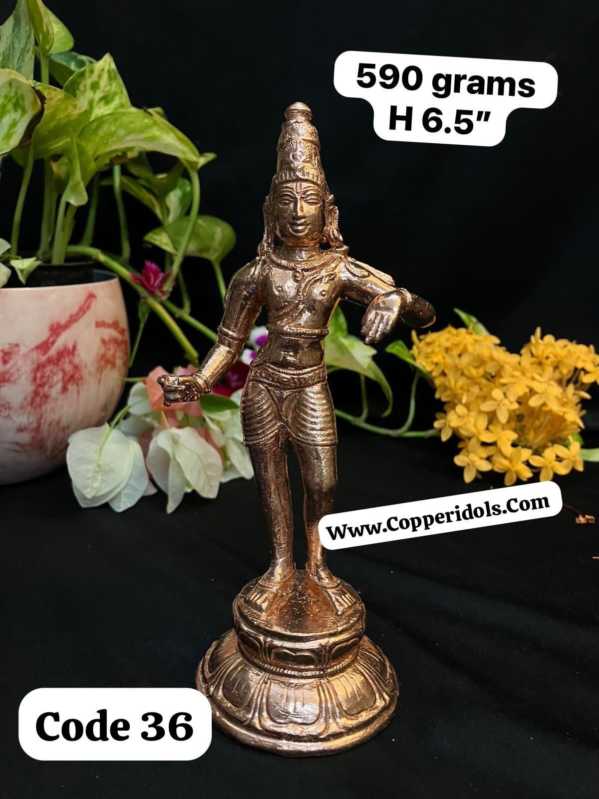 Prasiddh copper idols present copper idol of rajagopala , mannargudi