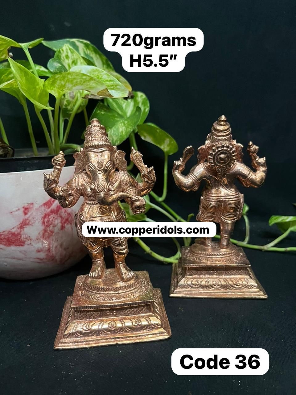 Prasiddh copper idols presents copper idol of Standing Ganesha