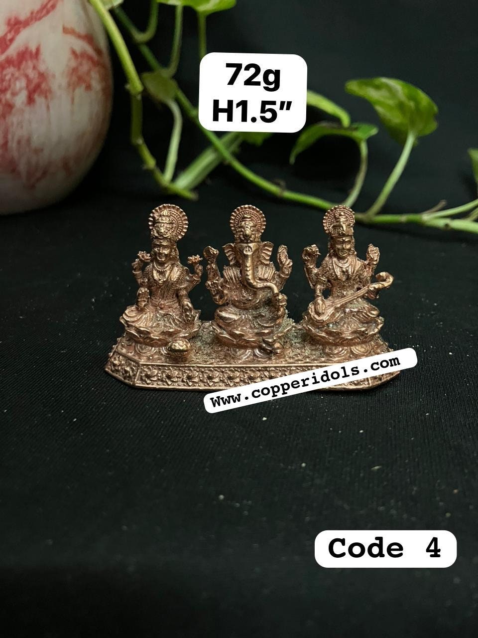 Prasiddh copper idols present copper idol of lakshmi ganesha saraswathi idol