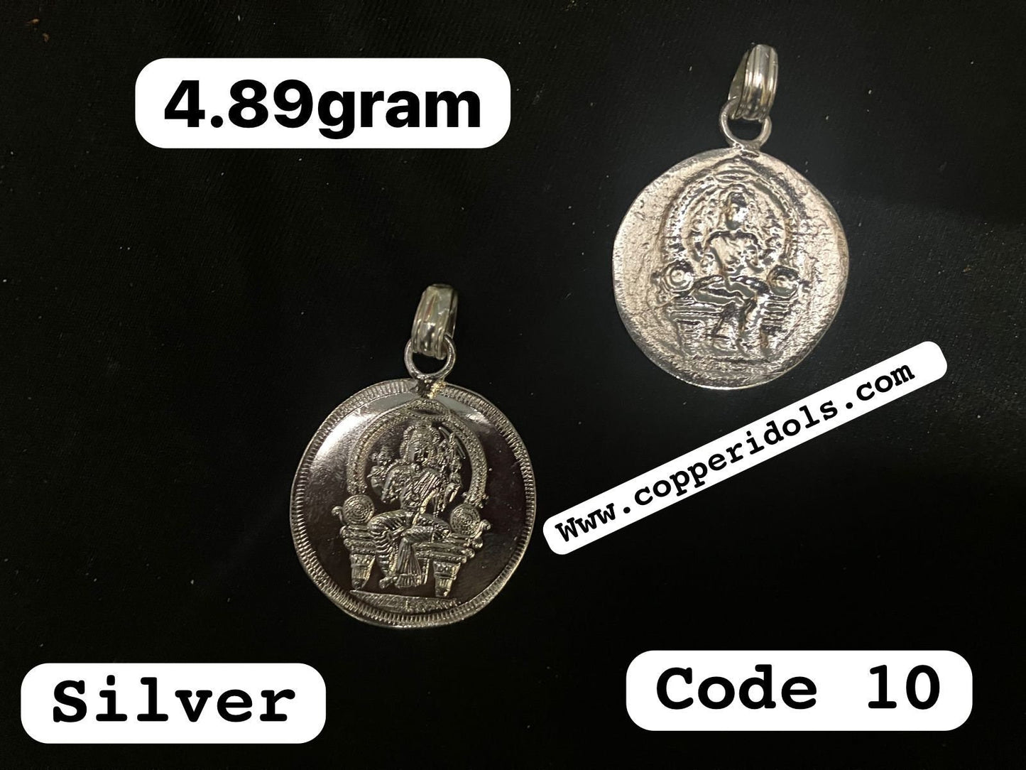 Prasiddh copper idols present silver rajajeshwari pendant