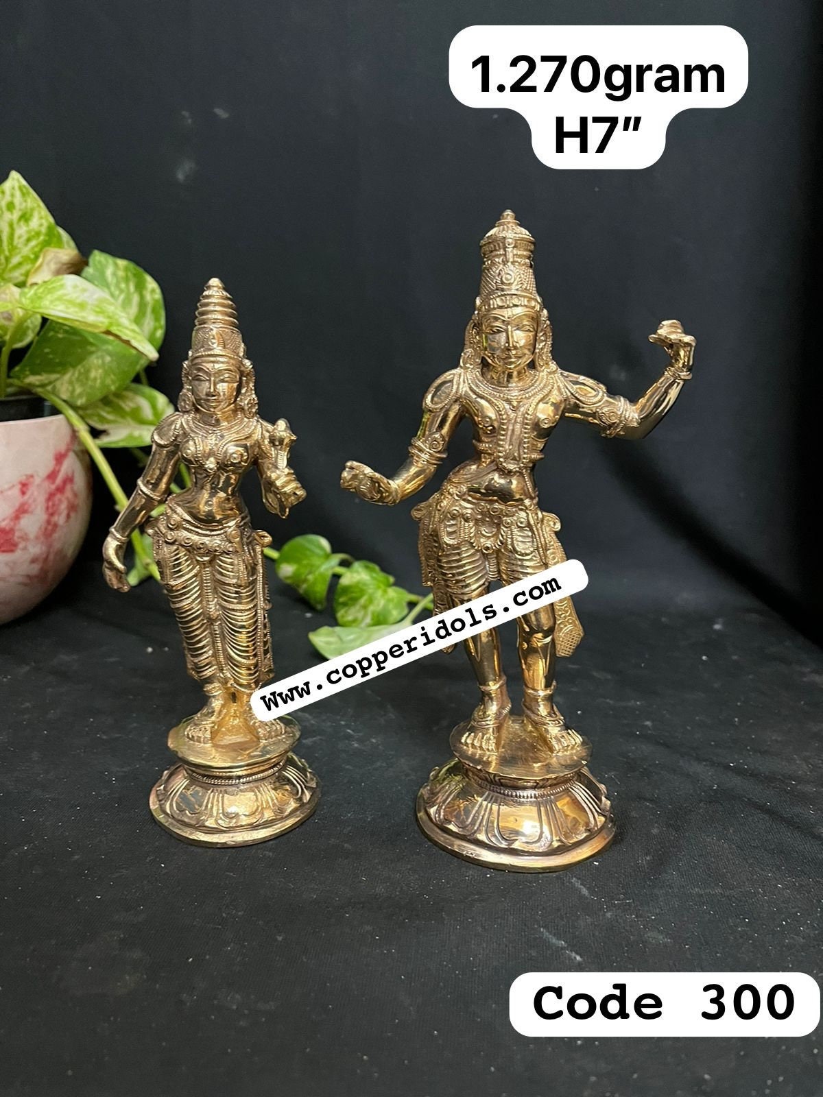 Prasiddh copper idol presents panchaloha idol of rama sita