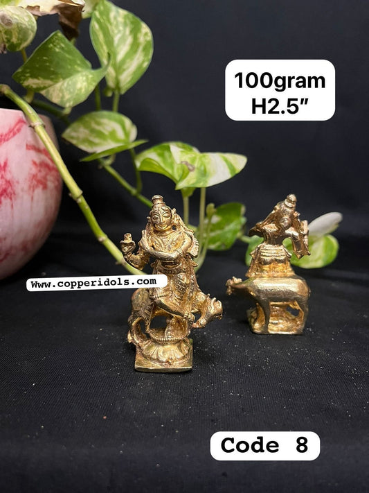 Prasiddh copper idol present panchaloha idol of venugopala krishna / cow krishna