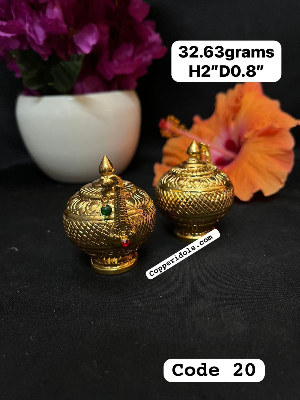 Prasiddh copper idol present copper gold plated kirita / crown