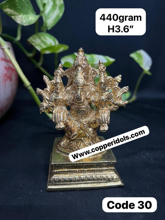 Prasiddh copper idol present panchaloha idol of riddi siddi ganapathi