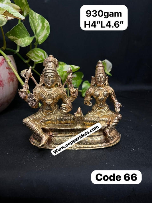 Prasiddh copper idols present panchaloha idol of somaskanda murthy , shiva parvati with skanda