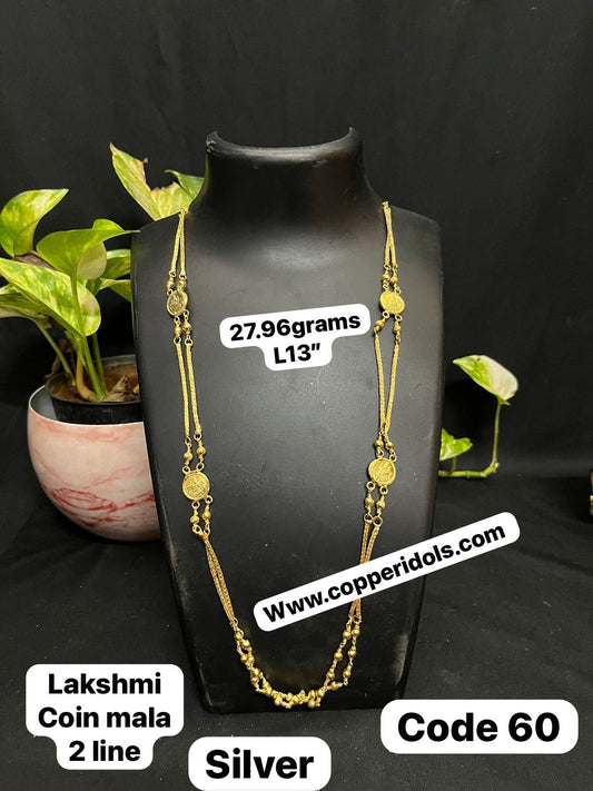 Prasiddh copper idol present silver gold plated lakshmi chain