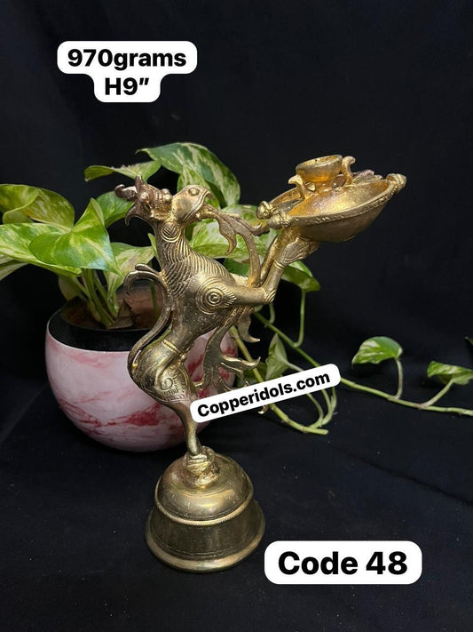 Prasiddh copper idols present panchaloha idol of yalu lamp