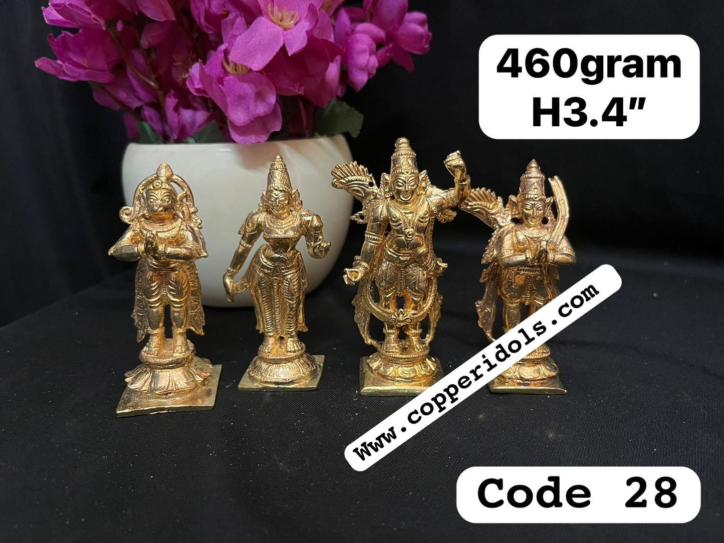 Prasiddh copper idol presents panchaloha idols of rama parivar/ rama set