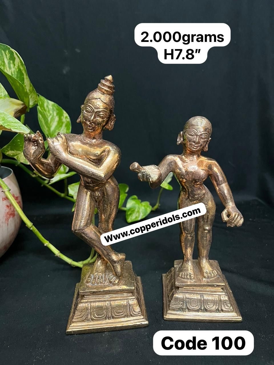 Prasiddh copper idol present copper idol of radha krishna odisha style