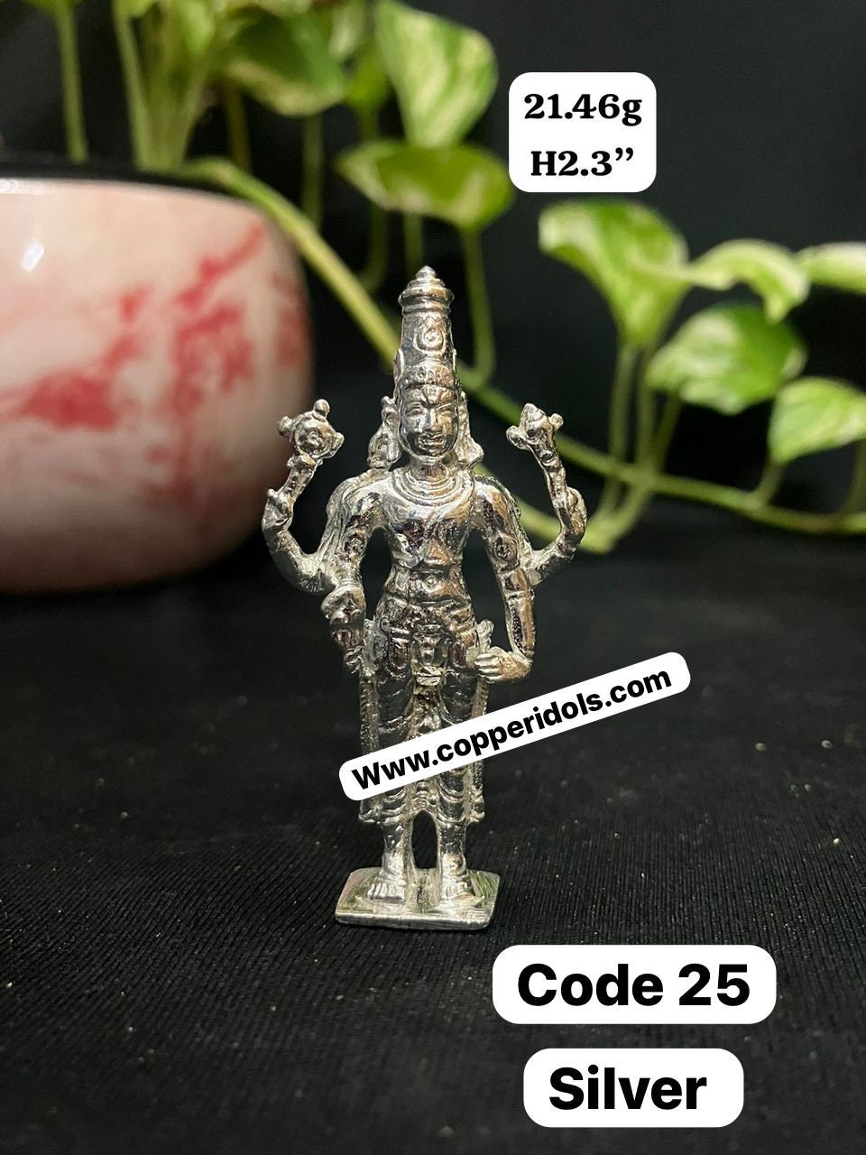 Prasiddh copper idol present silver idol of srinivasa / vishnu