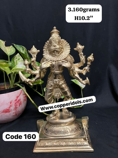 prasiddh copper idols presents panchaloha idol of ugra narasimha swamy / Stambha narasimha / Iskon mayapur