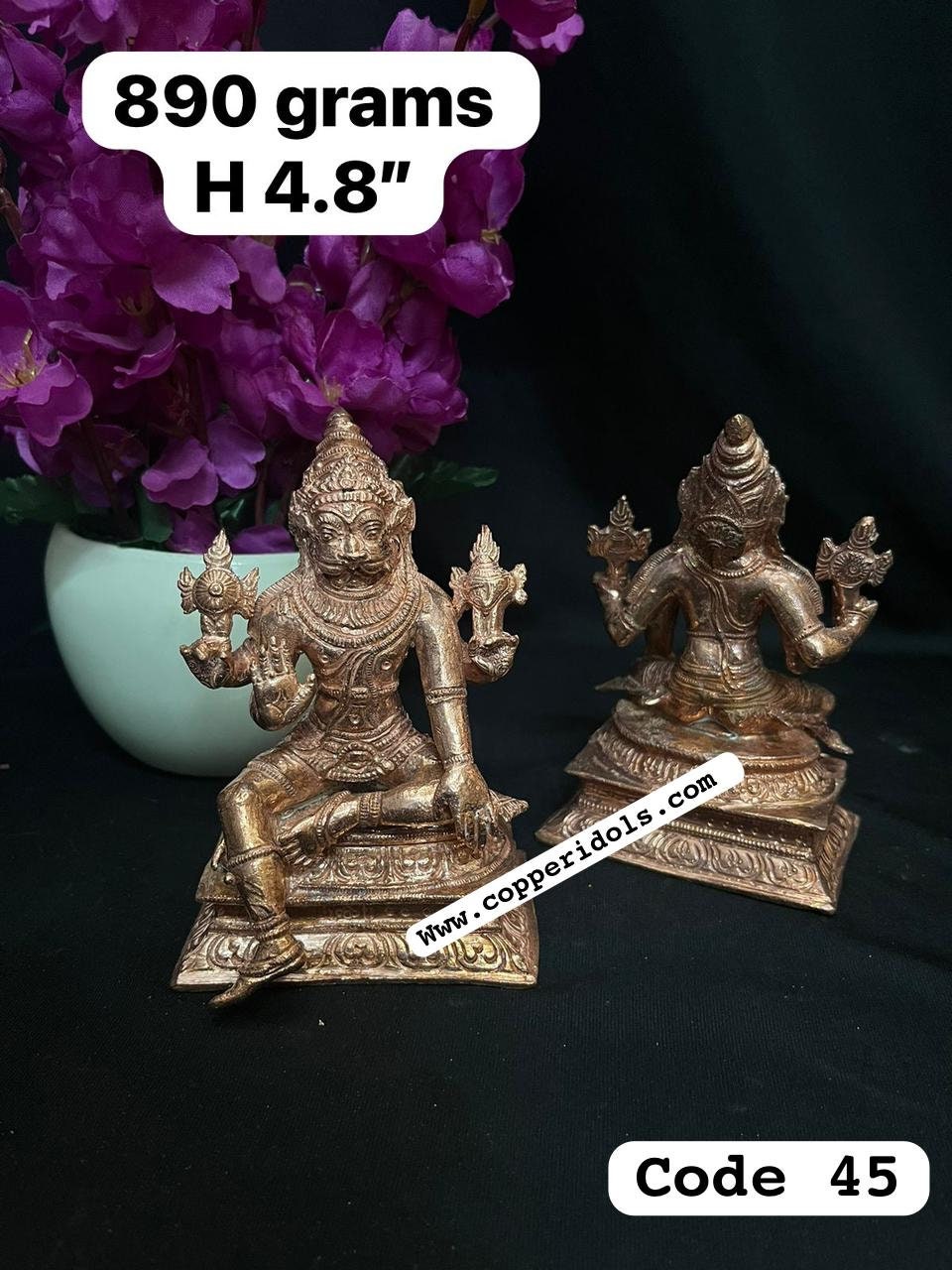 Prasiddh copper idols presents copper idol of narasimha swamy