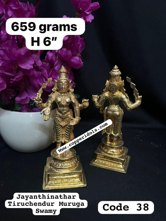 Prasiddh copper idols present panchaloha idol of subramanya swamy Tiruchendhur Jayanthinathar