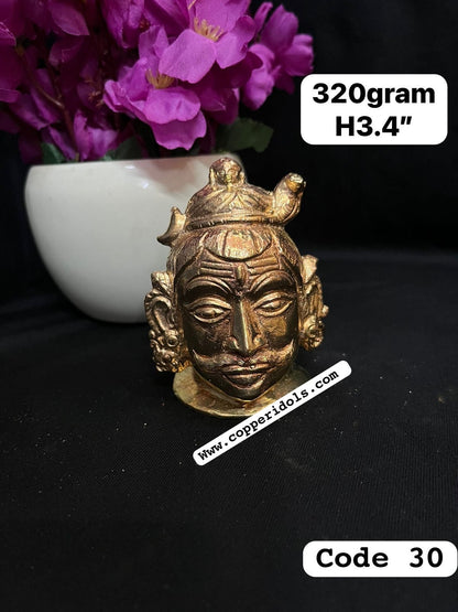 Prasiddh copper idol presents panchaloha idol of mukhalinga/shiva face