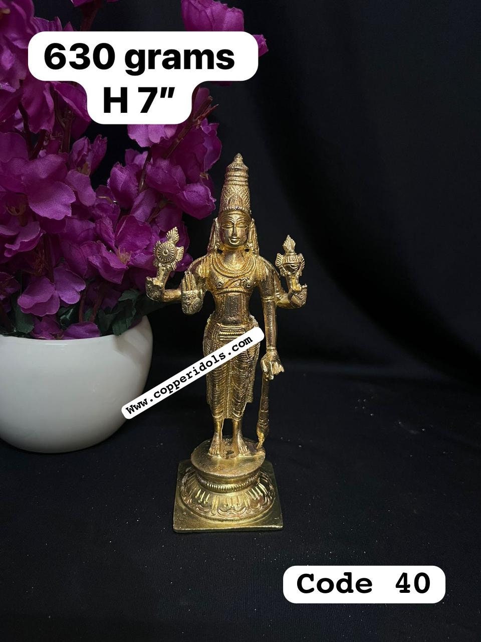 Prasiddh copper idol present panchaloha idol of ranganatha swamy / srirangam style vishnu