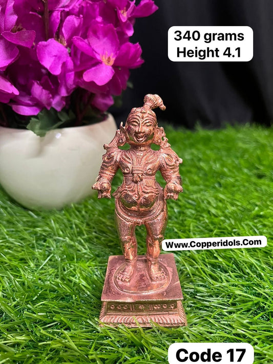 Prasiddh copper idol present copper idol of double hand butter ball krishna