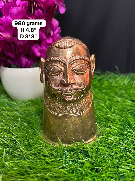 Prasiddh copper idol present copper idol of muka linga / shiva face