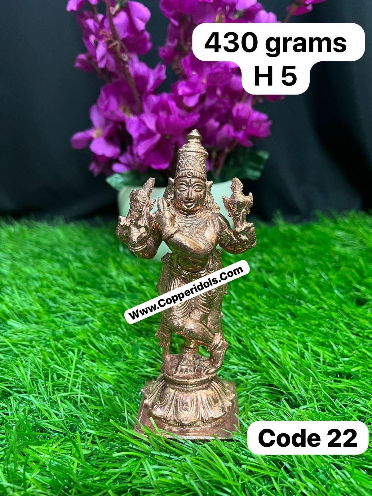 Prasiddh copper idol present copper idol of venugopala krishna / chaturbuja krishna