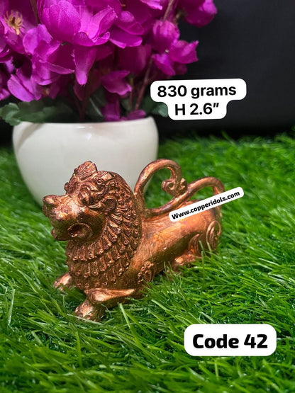 Prasiddh copper idols presents lion or simha