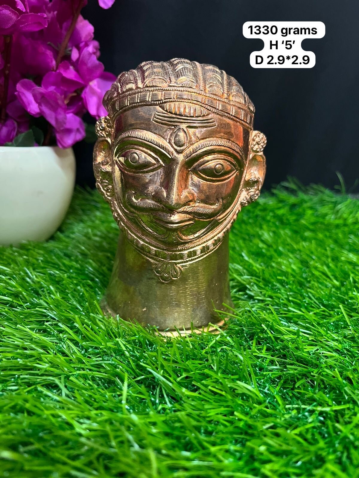 Prasiddh copper idol present panchaloha idol of mukalinga / shiva face