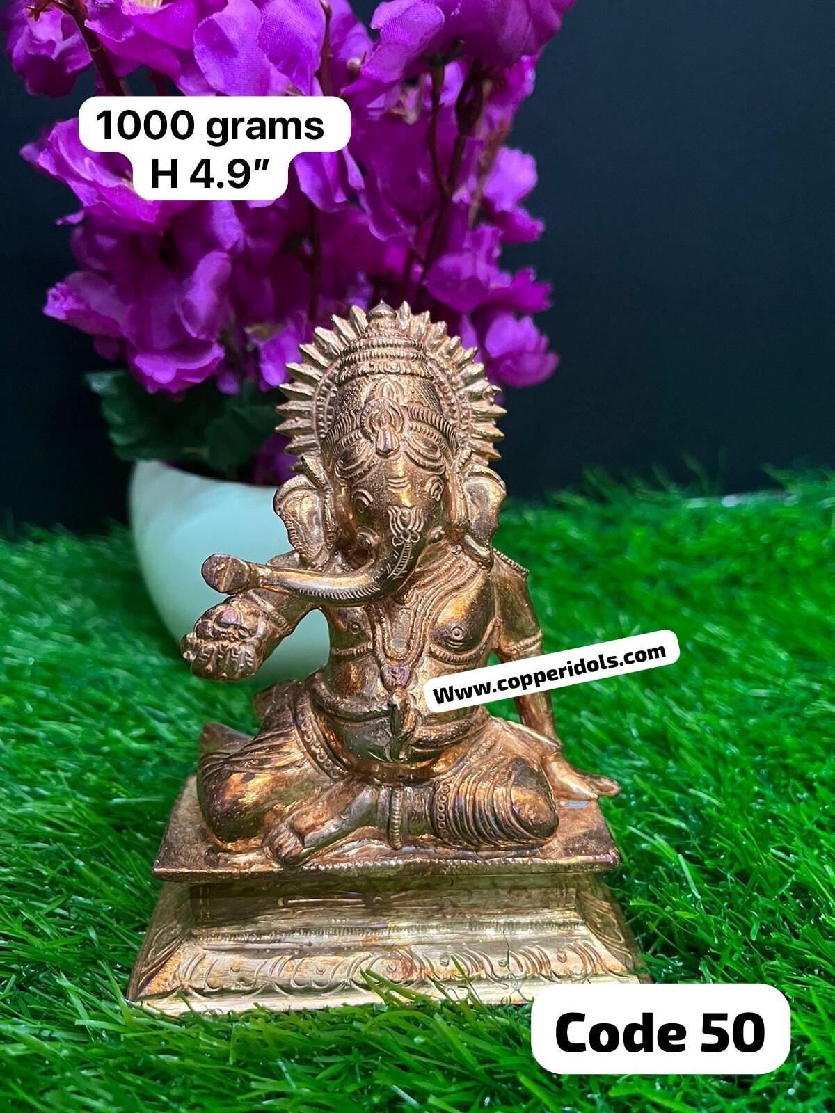 Prasiddh copper idol present copper idol of ganesha