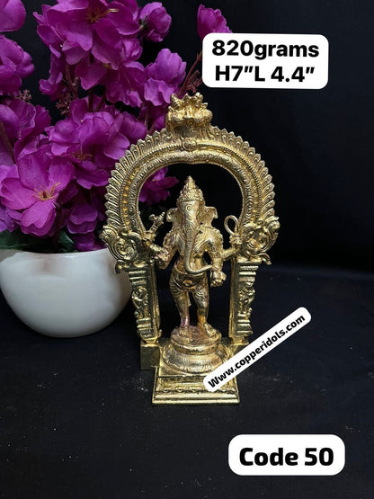 panchaloha made Standing ganesha of tamil nadu style