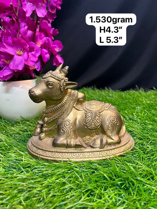 vintage brass cast nandi