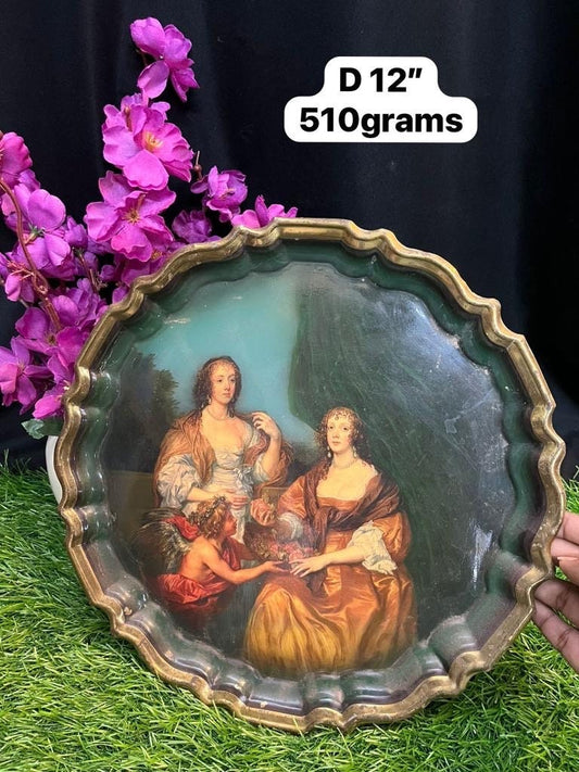 Vintage art enamelled plate