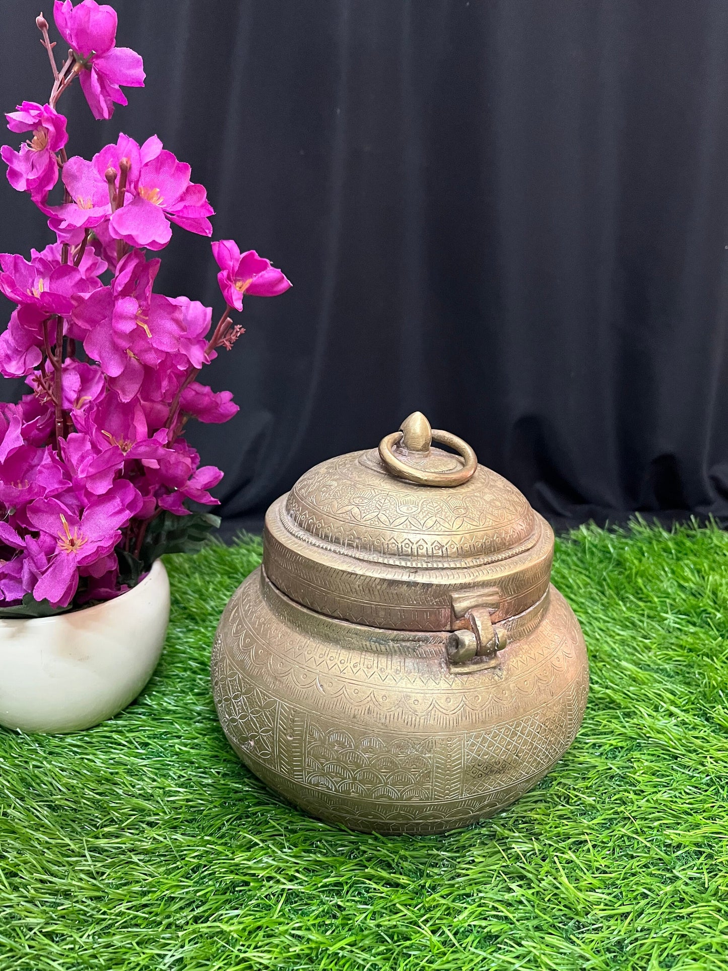 vintage bronze cast treasure box from deccan