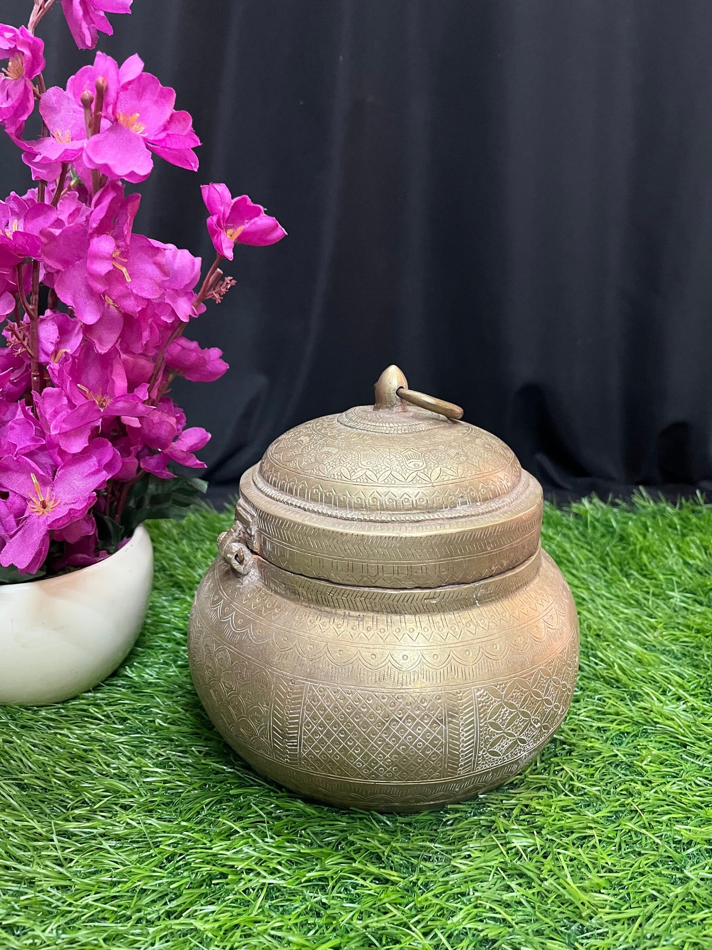 vintage bronze cast treasure box from deccan