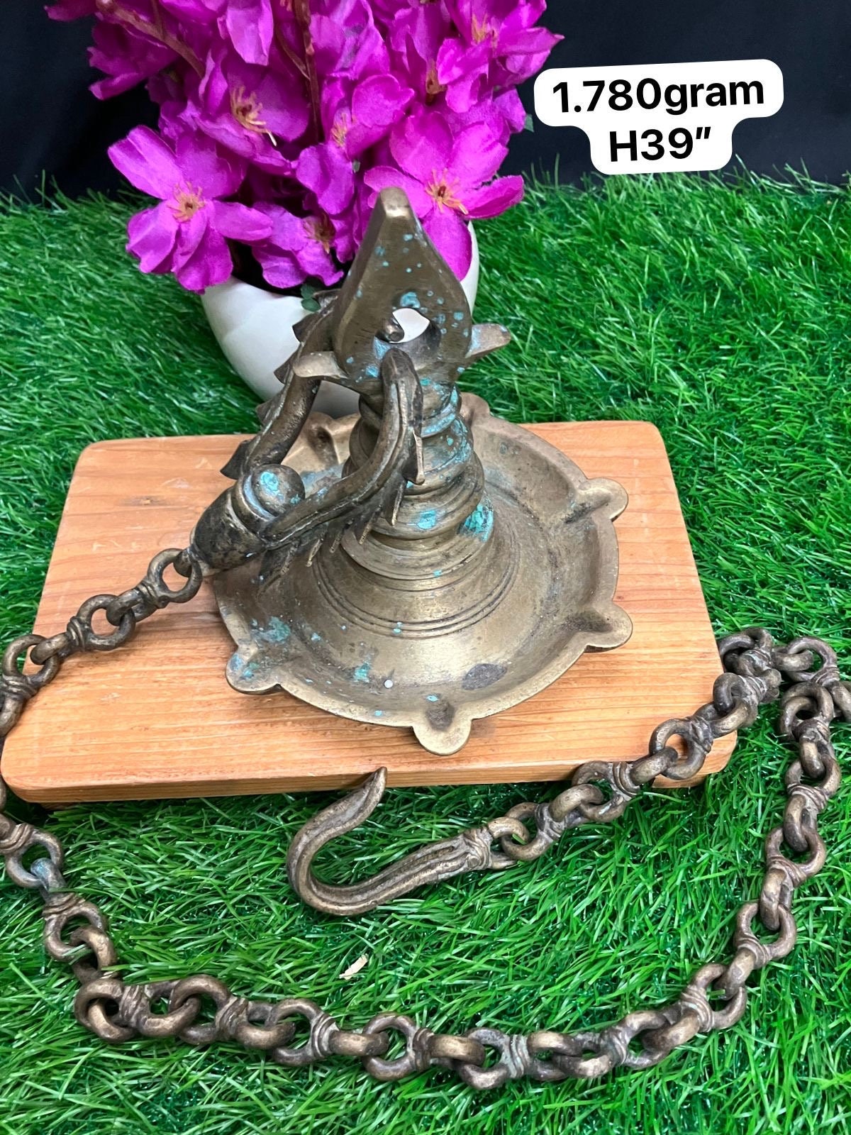 Prasiddh copper idol presents bronze hanging lamp