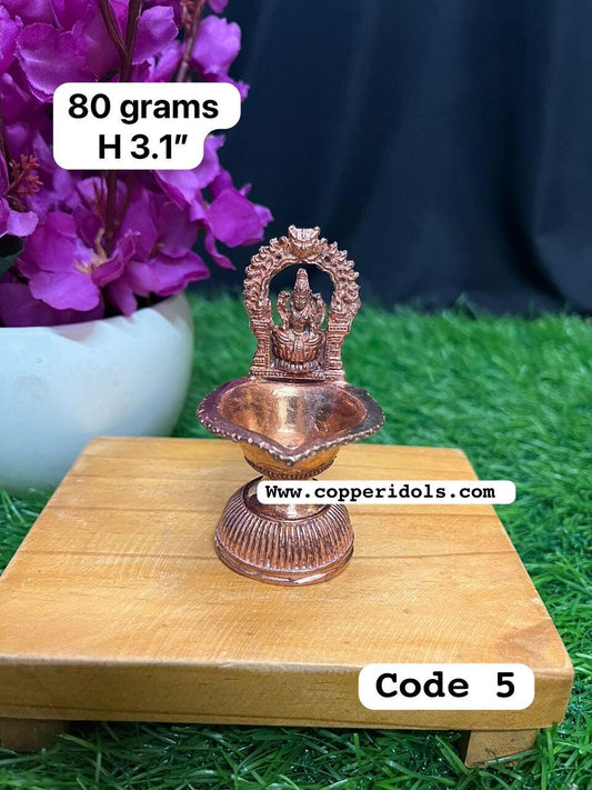 Prasiddh copper idol present copper idol of lakshmi deepa 2 pieces