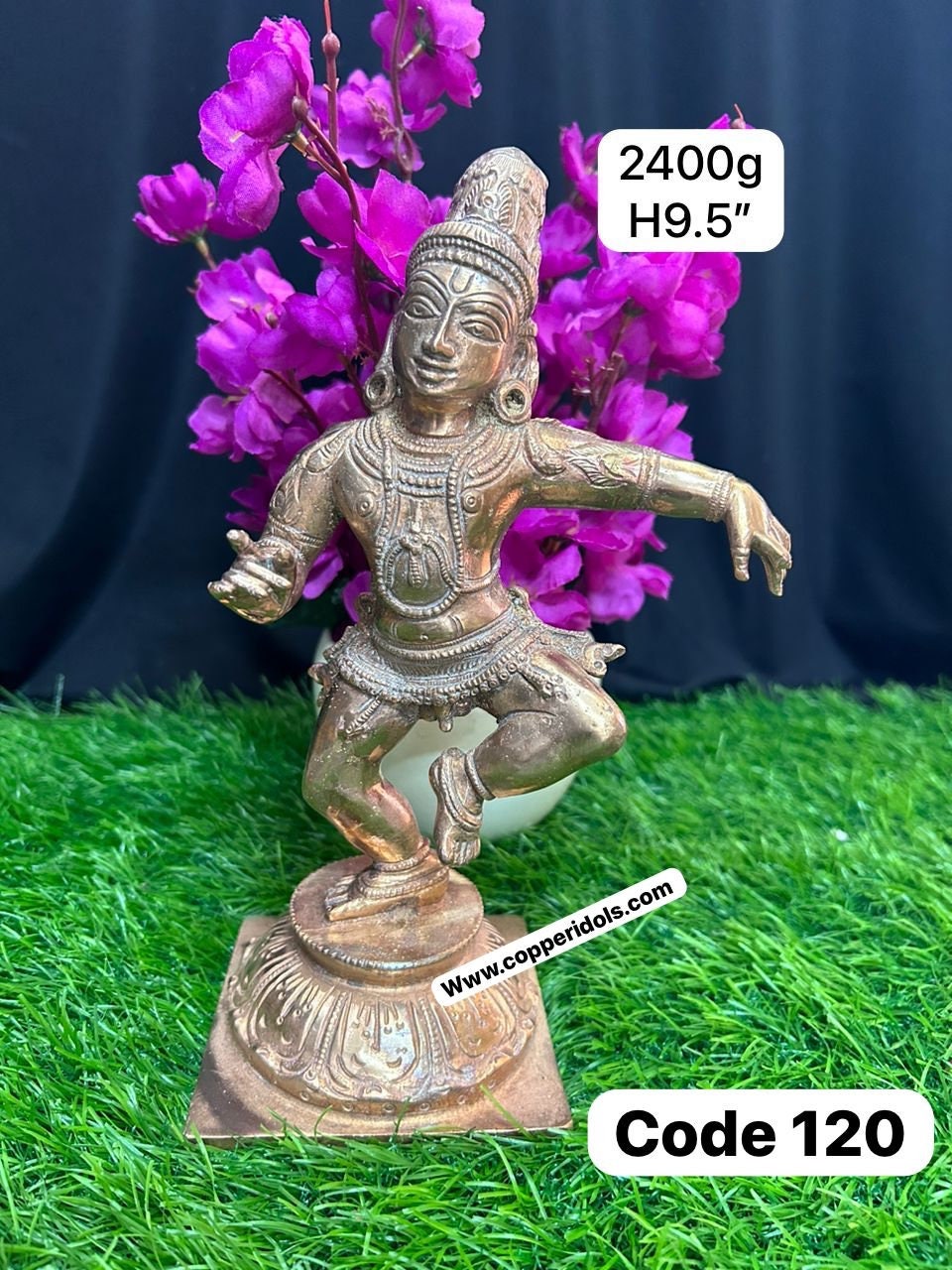 copper made tirugnana sambandar figurine