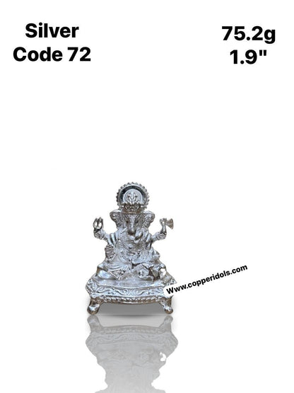 silver made ganesha idol