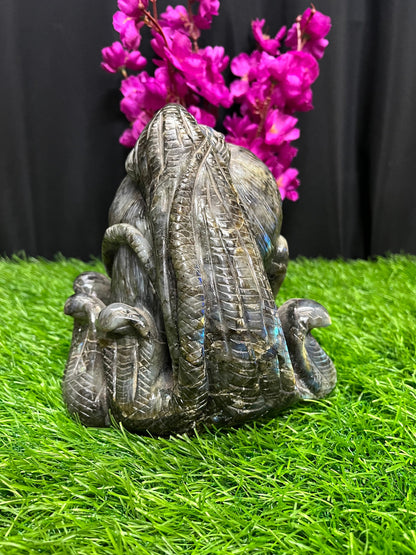 labrodite stone made shiva mukha solid figurine