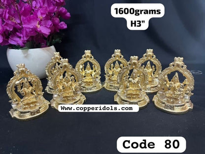 Prasiddh copper idols present panchaloha made ashtalakshmi set