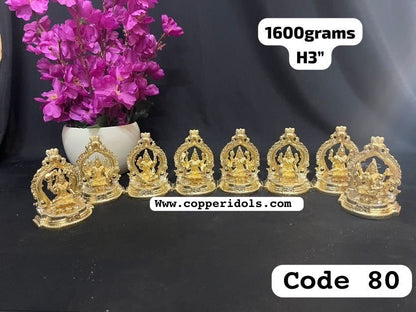 Prasiddh copper idols present panchaloha made ashtalakshmi set