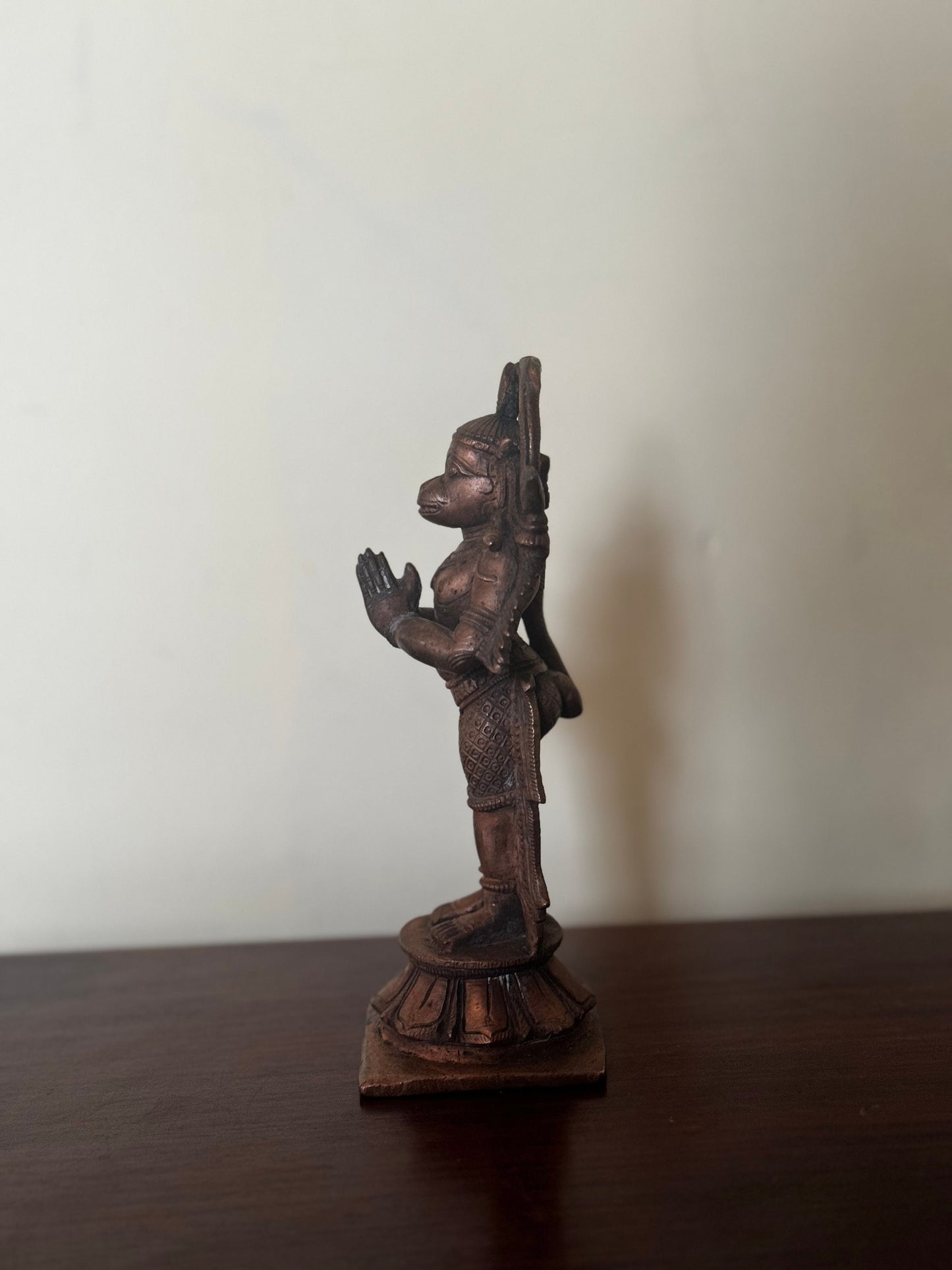 vintage panchaloha cast hanuman in anjali mudra