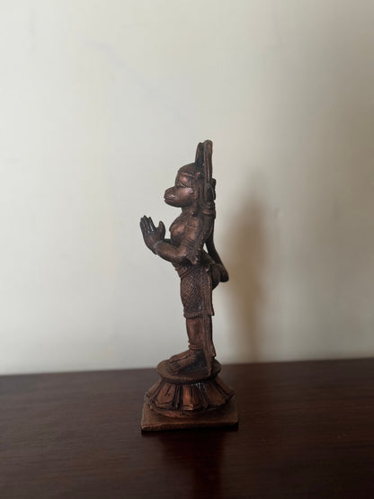 vintage panchaloha cast hanuman in anjali mudra