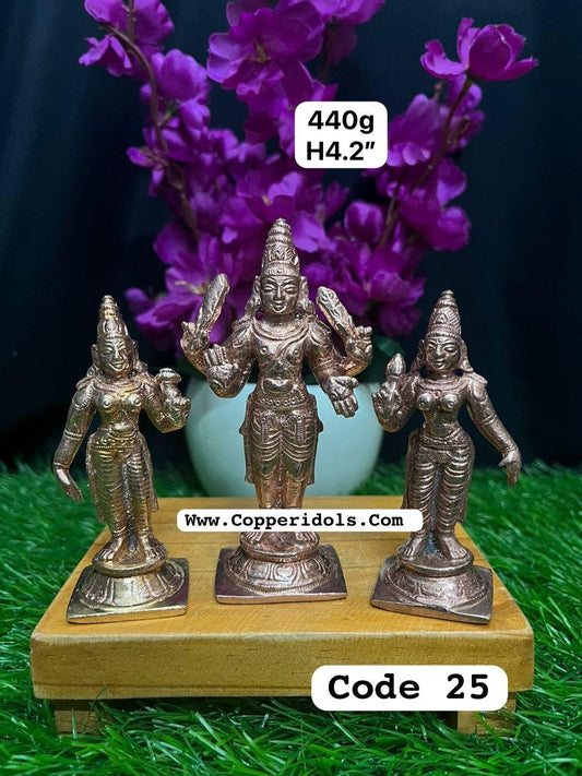 Prasiddh copper idol present copper idol of subramanya with valli devanasa