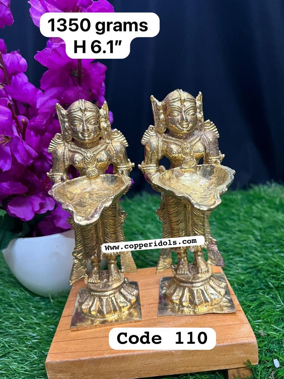 Prasiddh copper idol present panchaloha idol of deepamalli / deepa lakshmi pair